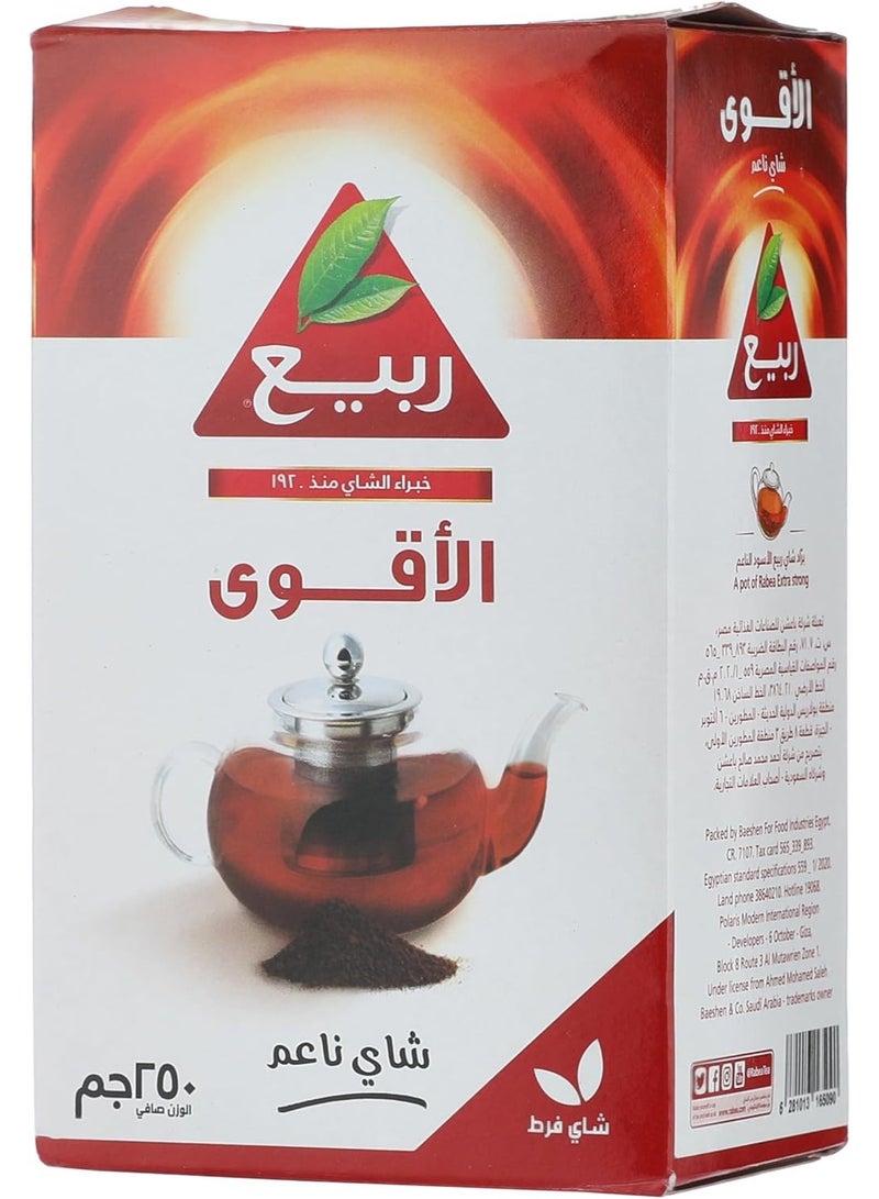 ربيع شاي ربيع الأقوى - شاي أسود ناعم (فرط) - 250 جم - Image 1